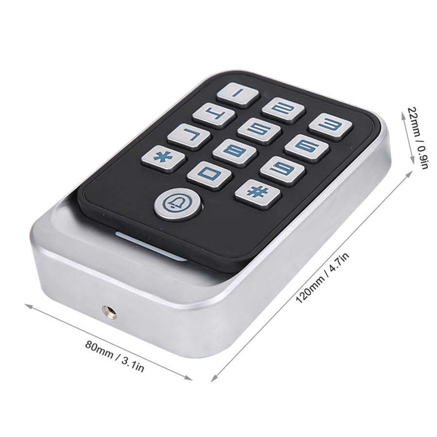 13.56MHz RFID Access Controller Password Card Reader Unlock Wiegand26/34 IP67 Waterproof Backlit Keyboard Access Controller