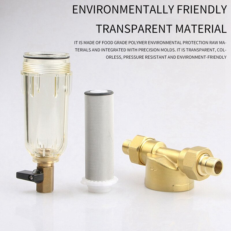 4-Port Water Filter Voor Waterzuiveraar Koper Lood Pre-Filter Backwash Verwijderen Roest Verontreiniging Sediment Pijp Centrale