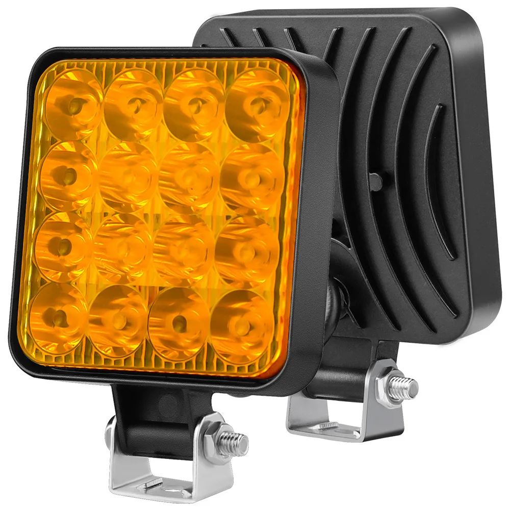 48w 16 . led højintensitets støvtæt arbejdslygte spotlight lastbil offroad traktor  ip65 stk. vandtæt 1200lm 12v 24v led arbejdslygte: Lavendel