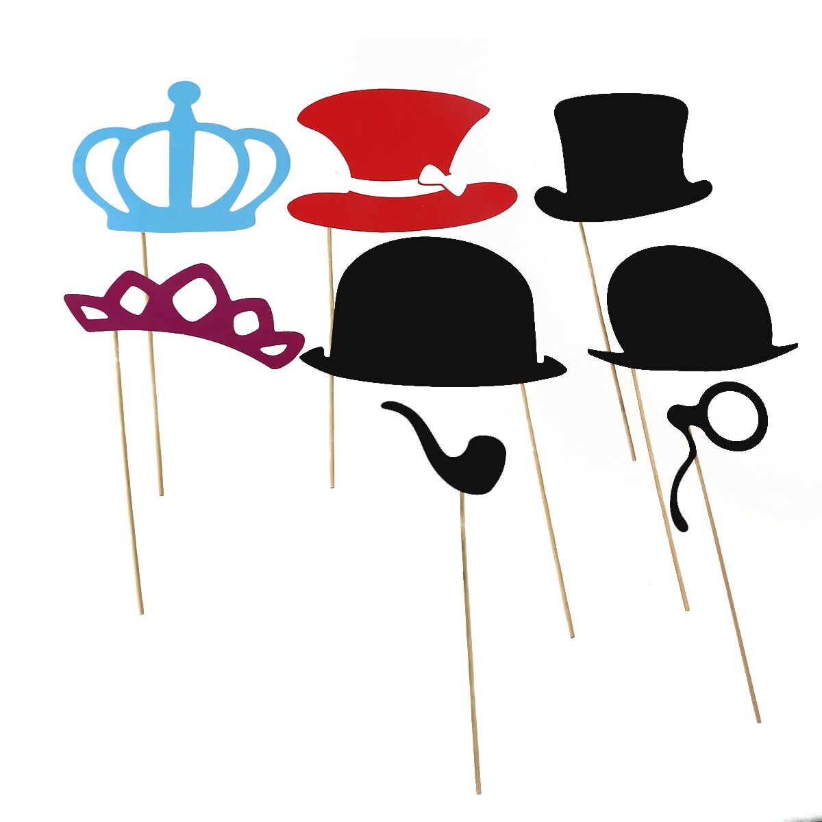 TINKSKY 60pcs Funny Photo Booth Props Mustache Mask for Wedding / Party / Christmas (Mixed Style)