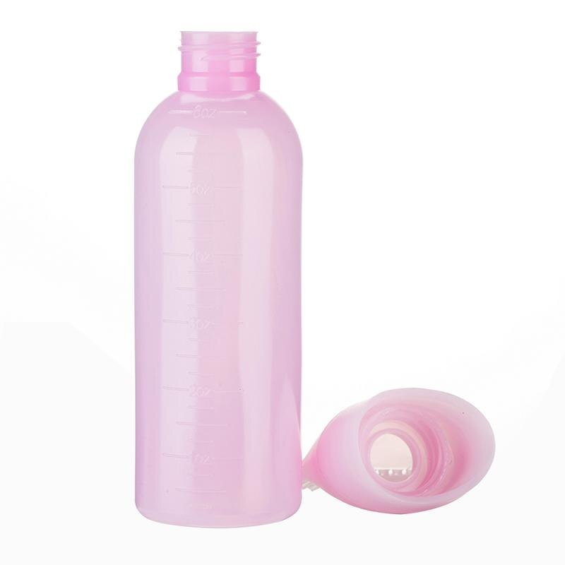 120ml Plastic Hair Dye Filling Bottle Applicator With Graduated Brush Dispensing Salon Hair Coloring Dyeing Styling Tool