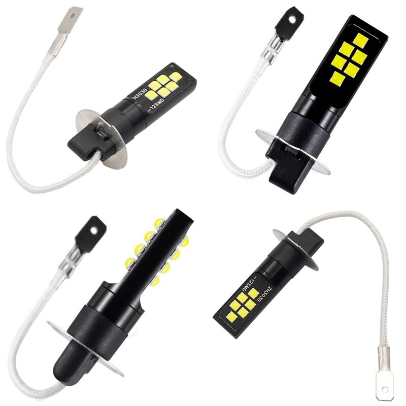 Lcyonger 1 Paar H3 Led Lamp 3030 Smd 6000K Witte Auto Mistlamp Hoge Heldere Rijden Lamp Auto Accessoires lamp