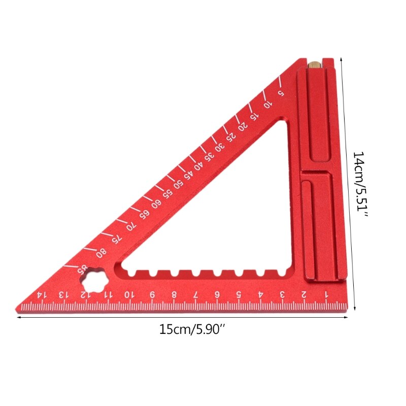 Carpenter Woodworking Triangle Square Tool Folding Measuring Frame Ruler T3LB