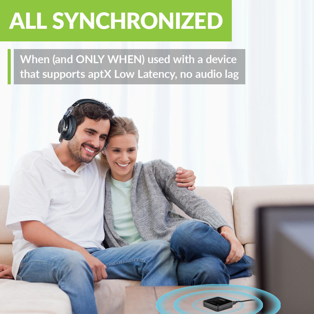 Avantree-transmisor Audikast Plus con Bluetooth 5,0, adaptador de Audio inalámbrico de baja latencia aptX para TV y PC con Control de volumen