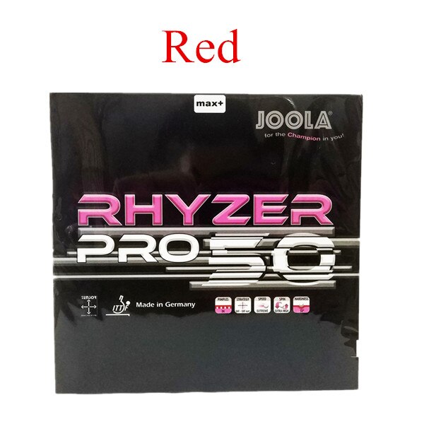 Joola RHYZER Profi 50 Neue, Vorhand beleidigend) tischtennis Gummi Pips-in Klingeln Pong Schwamm Tenis De Mesa: rot