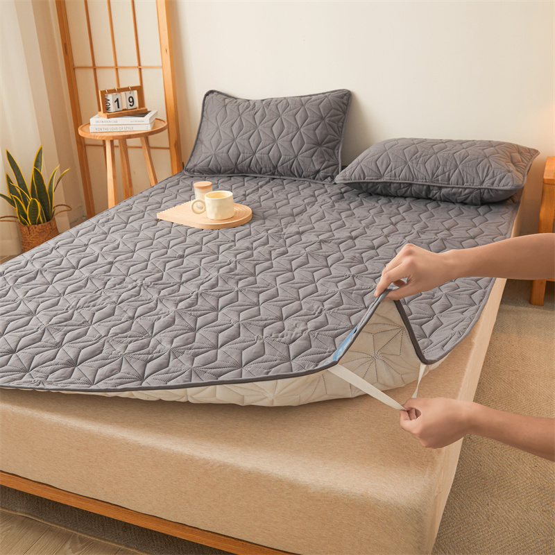 Waterdichte Matras Topper met Elastische Band Gewatteerde Protector Pad Sprei Winter Matrashoes voor Eenpersoons-/Dubbelbed 140/160