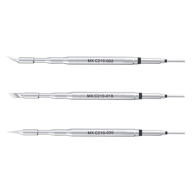 MasterXu MX C210 002 020 018 Soldering Iron Tips Series Curve Sharp Blade for JBC Original T210 Handle SUGON T3602 Welding