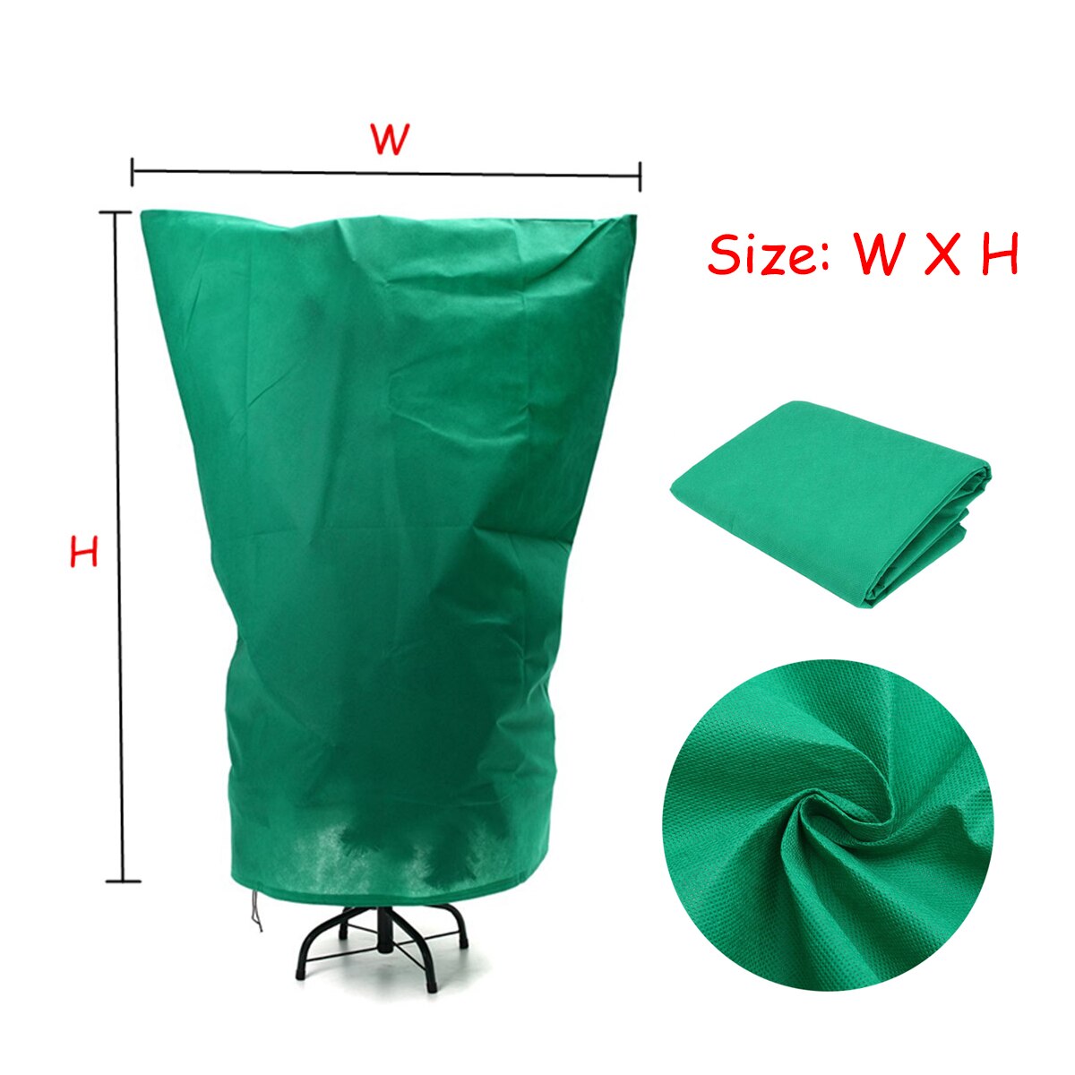 Plant Cover Winter Warm Cover Tree Shrub Plant Protection Bag Garden Plant Antifreeze Small Tree Winter Plant Protection Bag: 140x200cm / Green