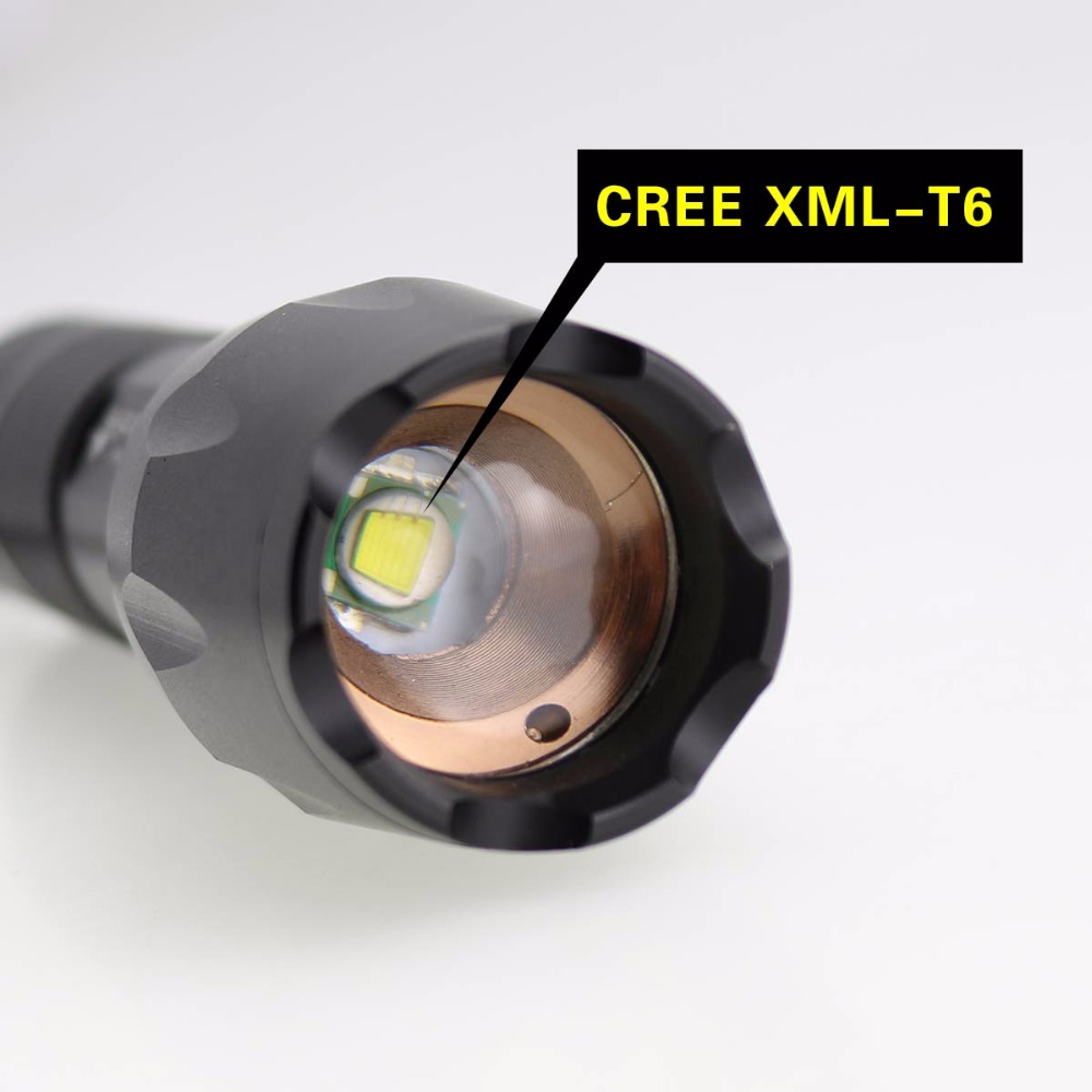 XML-T6 LED Taschenlampe Hohe Lumen Lange Bestrahlungsabstand LED-taschenlampe tragbar Notbeleuchtung Einsatz 18650 AAA Batterie