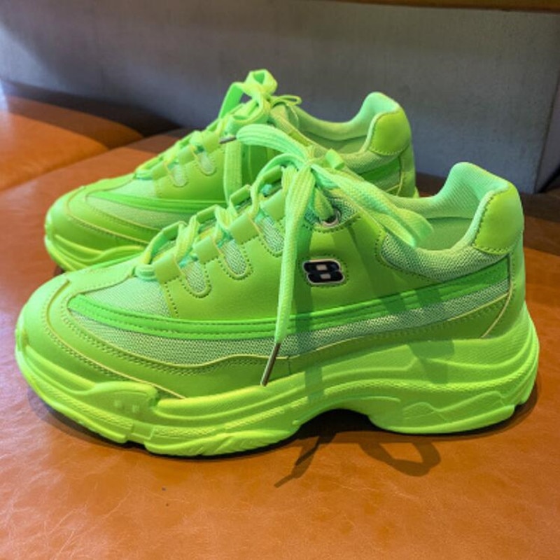Chunky sneakers kvinnor vulkanisera skor ljus godis färg fritidsskor kvinna sneakers kvinnor lägenheter platå dam skor