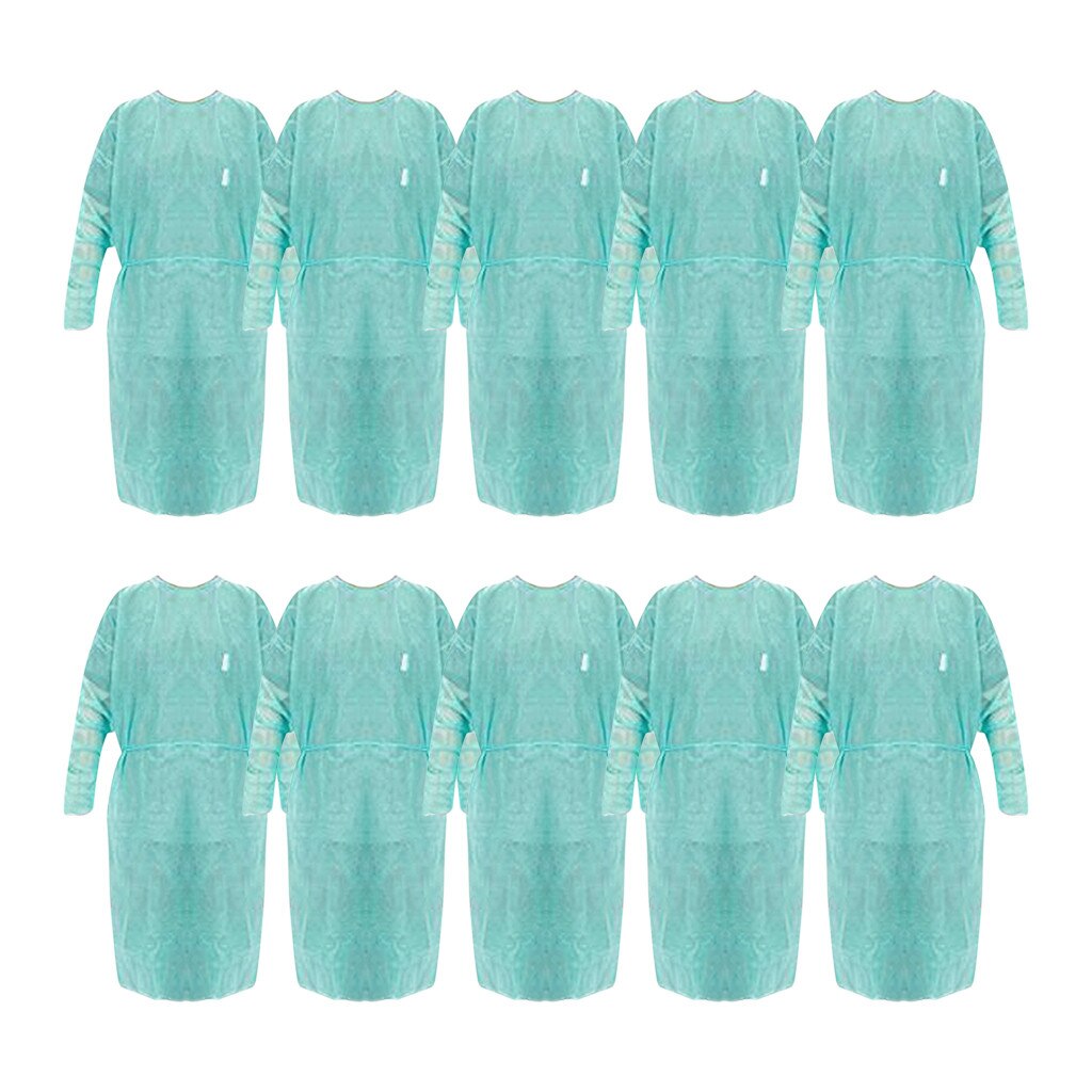 5/60 pz monouso non tessuto abiti abito tuta verde tuta protettiva C tuta monouso anti polvere abbigliamento sanitario @ 40