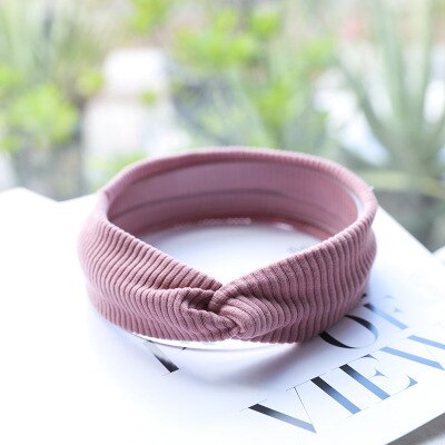 Einfarbig Baby Stirnband Herbst Winter Mädchen freundlicher Twist Knoten Haar Band betroffen Baumwolle Elastische Baby Mädchen Stirnbänder Haar Zubehör