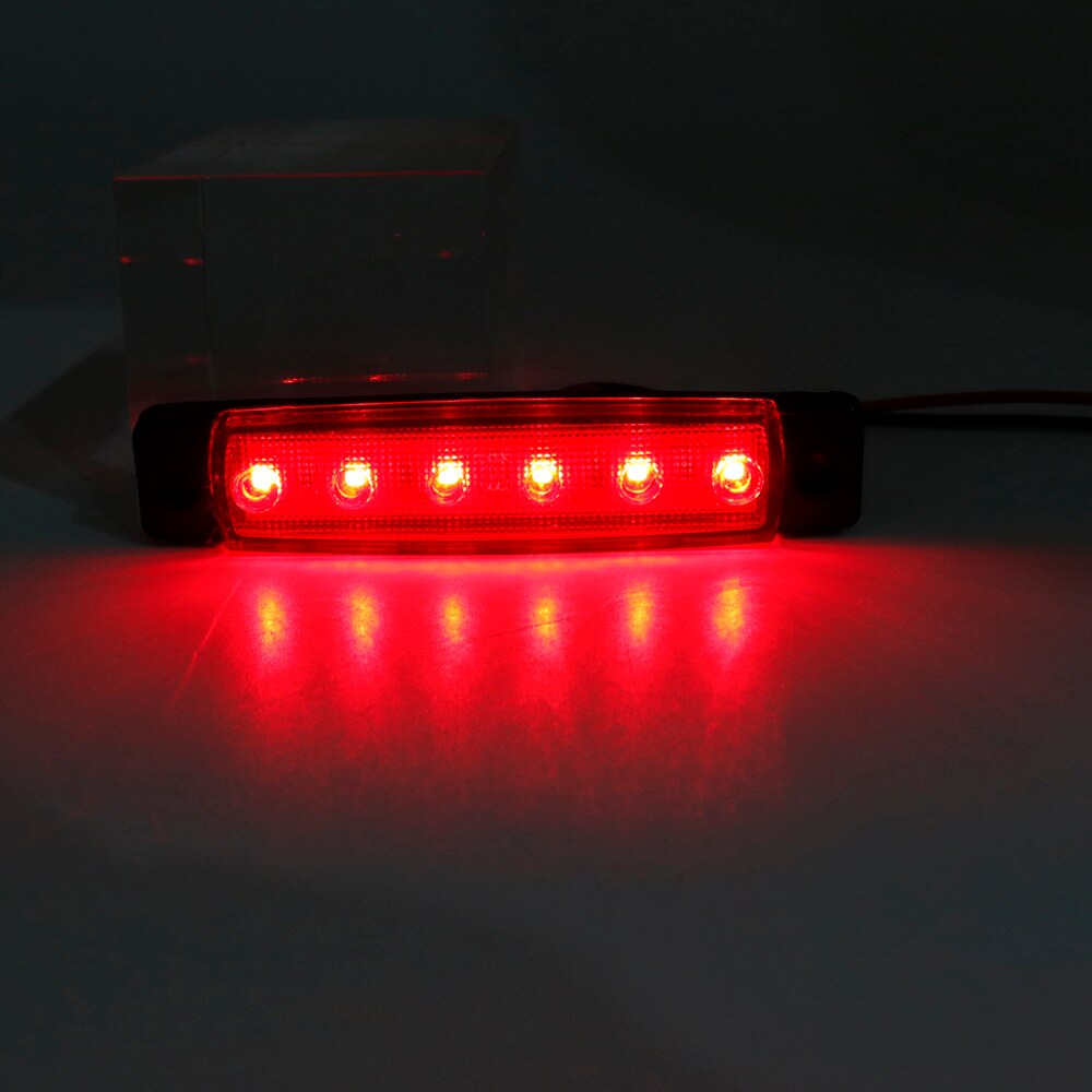 10x Red Car External Lights LED 12V 6LED Auto Car Bus Truck Wagons Side Marker Indicator Trailer Light Rear Side Lamp