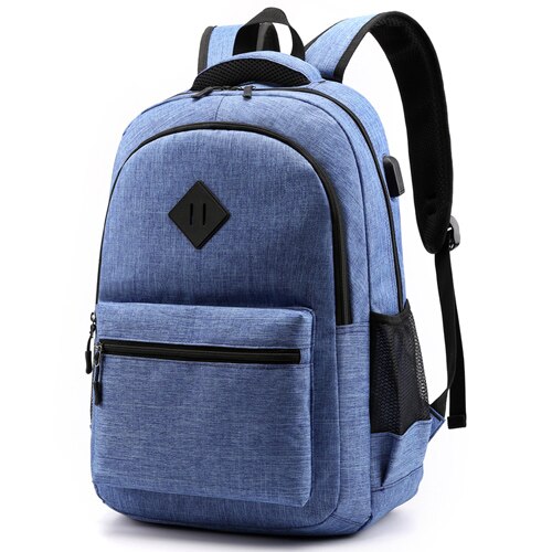 neue schwarz stoff Anti diebstahl koreanische Ladung Laptop Rucksack große städtischen reise wasserdichte tasche für frauen und männer Sack eine dos: Blau