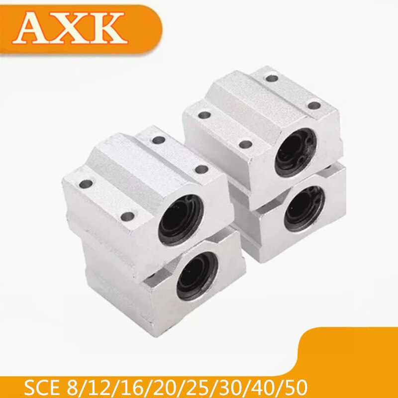 1pc Sceuu Linear Ball Bearing Block Cnc Router Sce8uu Sce12uu Sce16uu Sce20uu Sce25/30/40/50 For 3d Printer Shafts Rod Parts