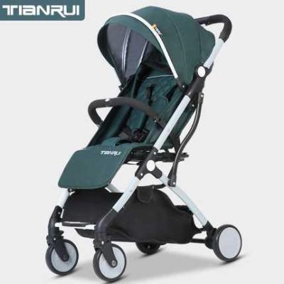 Mini poussette portable pour bébé, ultra légère, inclinable et pliable: green