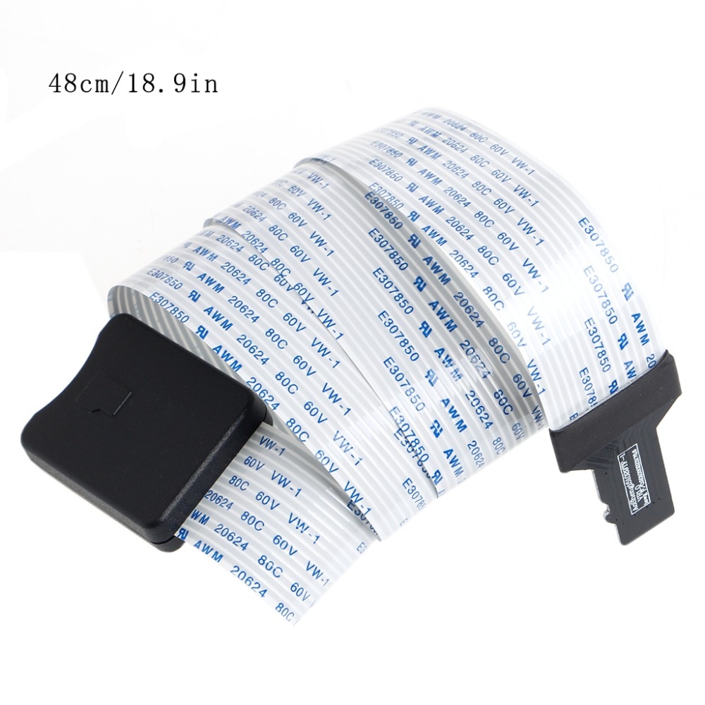 48cm/60cm tf mannelijke naar micro sd-kaart vrouwelijke flexibele kaart verlengkabel verlengadapter lezer voor auto gps mobiele telefoon