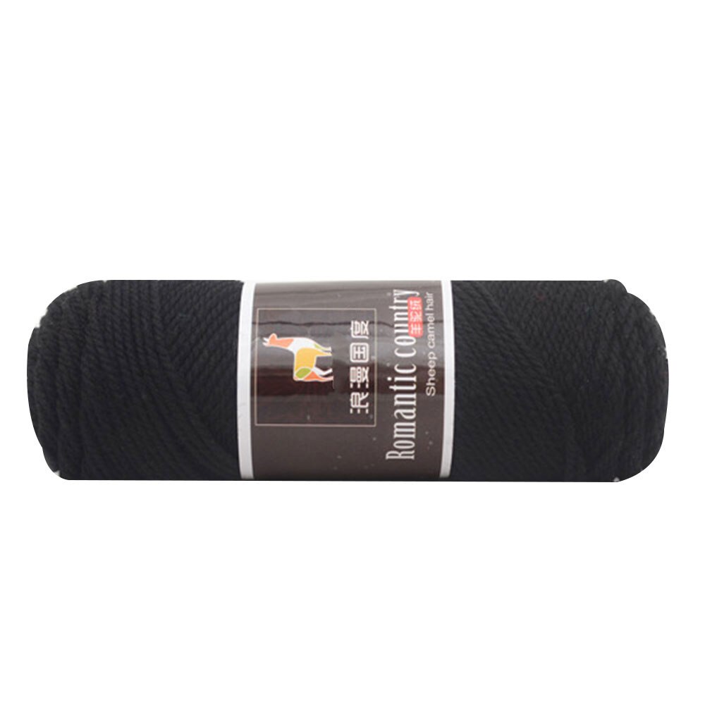 15 Colors Alpaca Wool Soft Crochet Worsted Yarn Thread For Knitting Scarves Gloves Hand Knitting Alpaca Wool: 13 black 