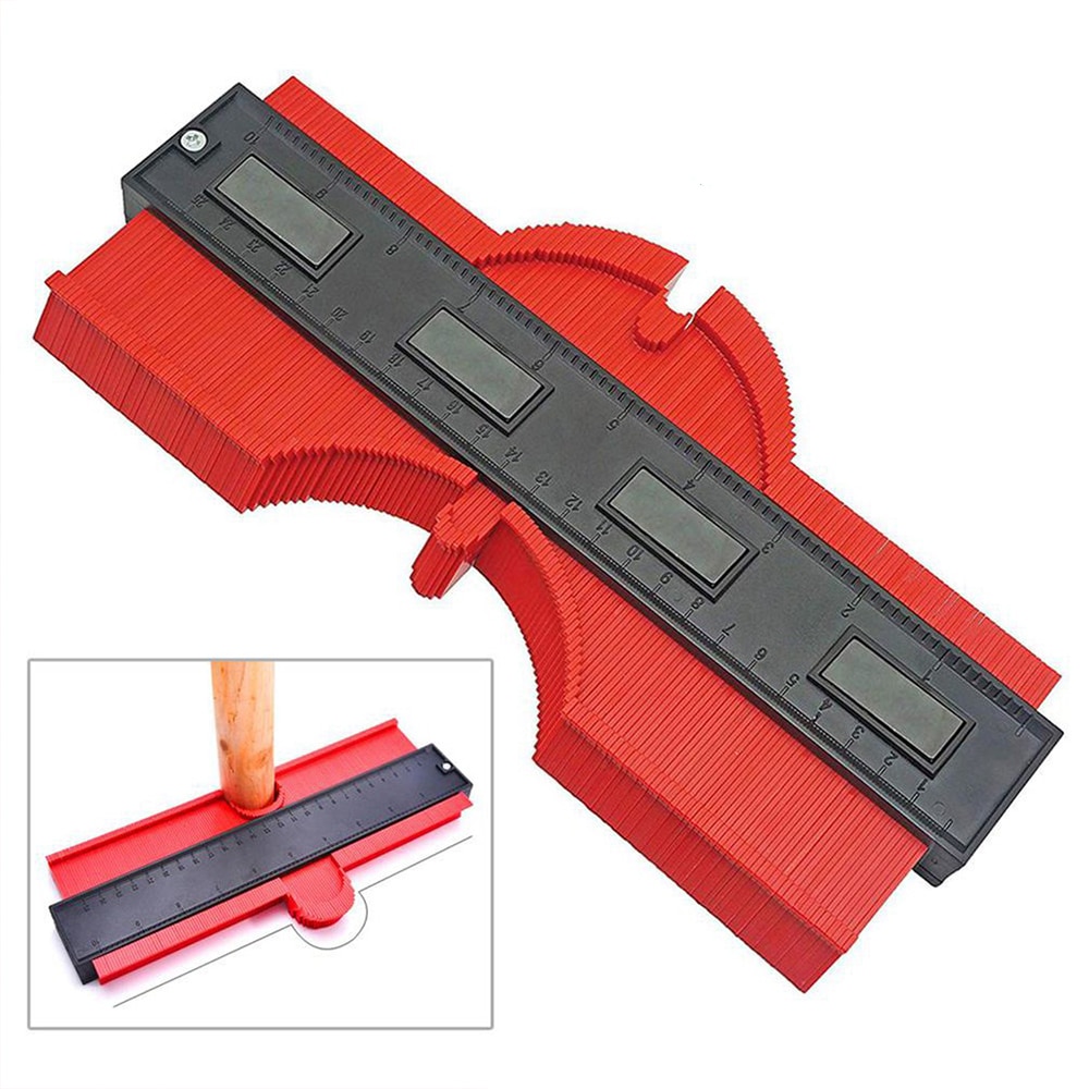 10-Inch Profiling Gauge Contour Gauge Wheel Multi-Angle Irregular Measuring Contour Ruler Tile Edge Forming Measuring Ruler