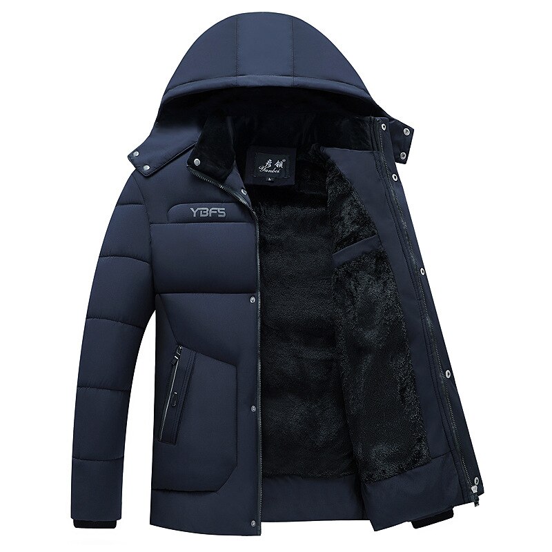 Winterjassen met capuchon, parka's voor heren, dikke gewatteerde herenjassen, overjassen, kleding voor heren, winddichte bovenkleding, jassen, kleding