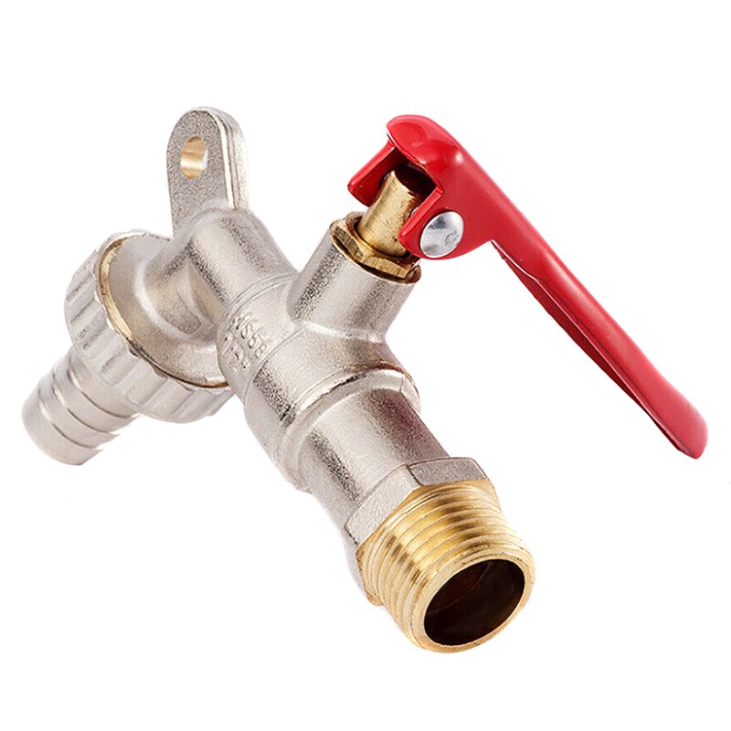 Brass External Thread Water Tap Lockable Home Washing Machine Garden Single Spout Faucet HVR88: Default Title