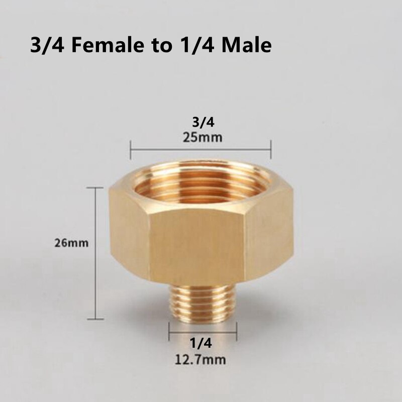 Brass 1/8 1/4 3/8 1/2 3/4 Female to Male Threaded Hex Bushing Reducer Copper Pipe Fitting Water Gas Adapter Coupler Connector: Type 12