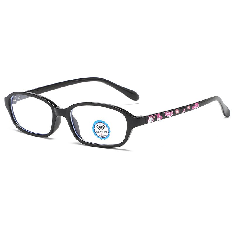 Montura óptica transparente para niños y niñas, gafas de Sol infantiles flexibles con prescripción, 8803: Bright Black