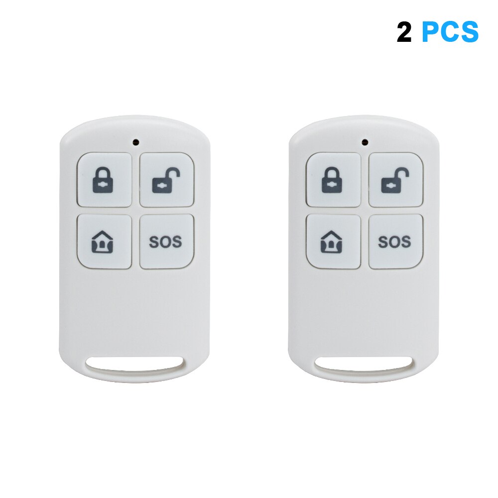 Draadloze Afstandsbediening High-Performance Draagbare 4 Knoppen Sleutelhanger Voor Wifi Gsm Alarmsysteem 433Mhz: 2 pcs