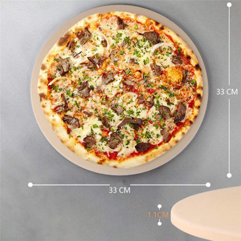 Pizza Stone for Cooking Baking Grilling 13 Inch Extra Thick Pizza Tools for Oven and BBQ Grill Bakeware Kitchen 33CM Pizza Stone