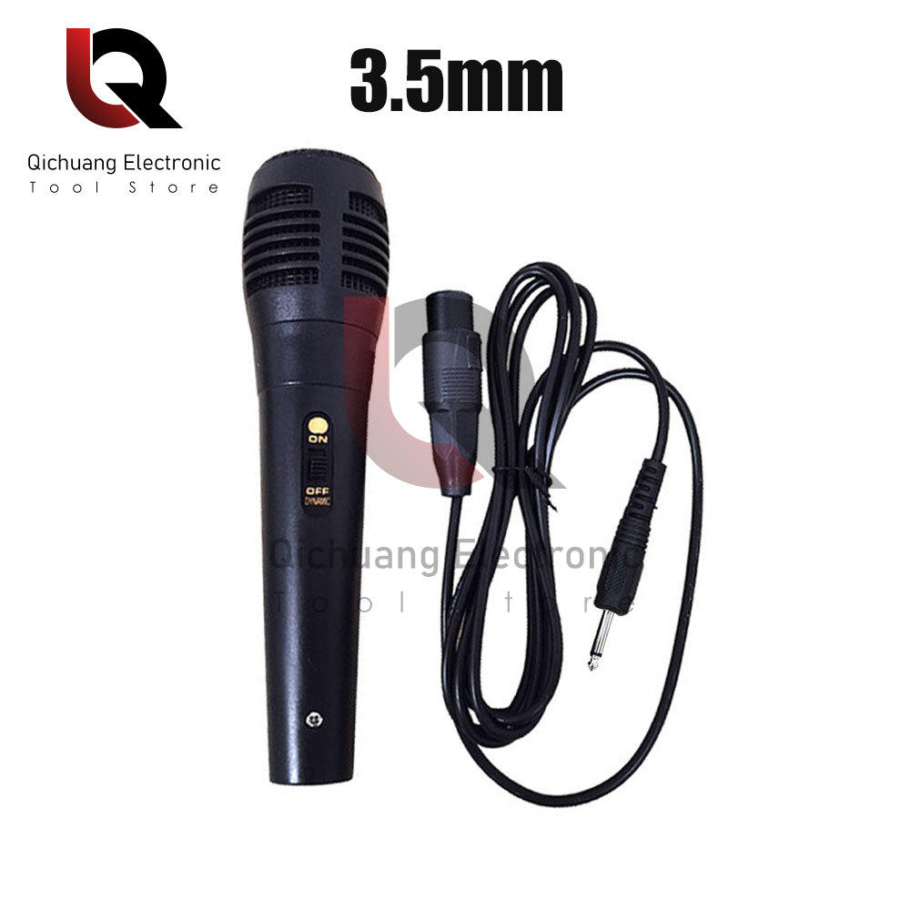 Bluetooth Speaker Wired Microphone 3.5/6.5MM Karaoke Microphone Shockproof Microphone Head Built-in Anti-noise Cotton: green