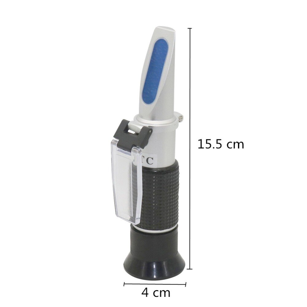 1 Pcs Portable Automatic Temperature Compensation Refractometer 0~20% Moisture Detection In Milk Protein Tester