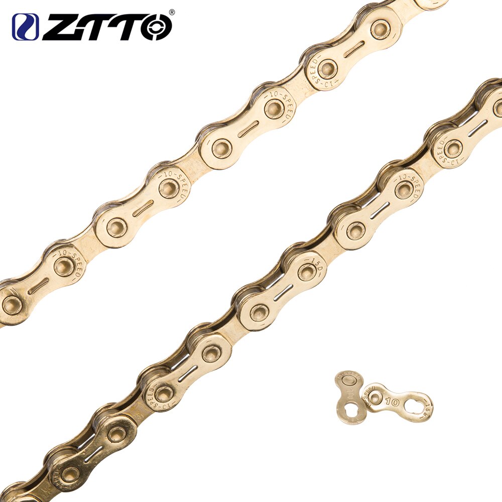 10 S Fiets Chain Golden Semi Hollow SL MTB Mountainbike Road Fiets Onderdelen Duurzaam Goud 10 s 20 s 30 v 10 Speed voor K7