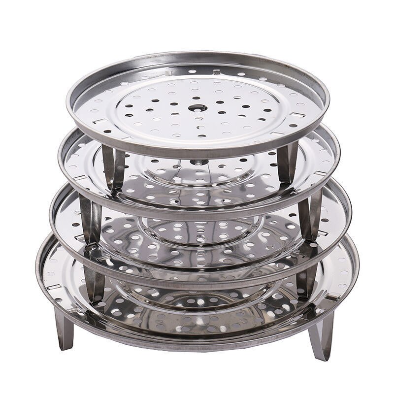 Stainless Steel Steamer Round Stackable Steaming Rack Thickening Water Steamer Household Steaming Grid Kitchen Tools