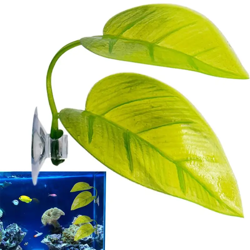 1PC Betta Vis Rest Blad Paaien Blad Paaien Sierplant Water Gras Decor Aquarium Blad Planten Decoratie Accessoires