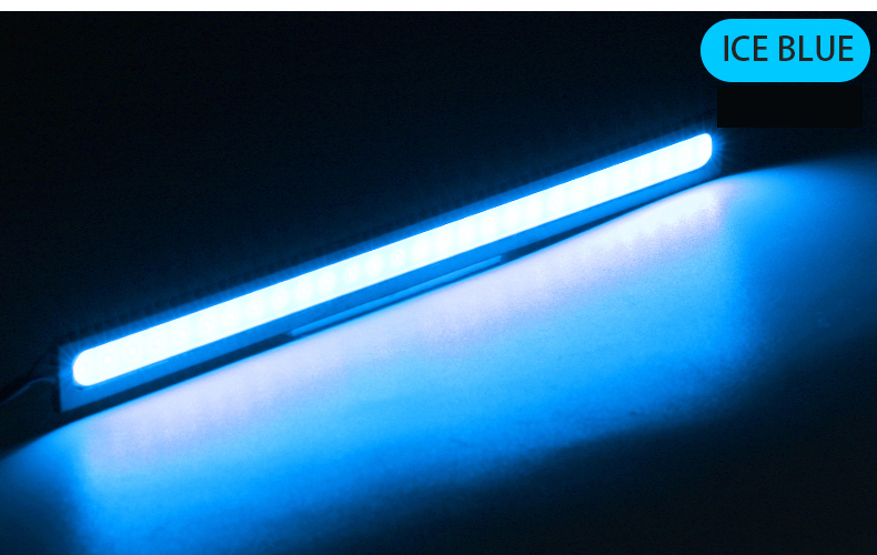 4x Universeel Voertuig Led Strip 17Cm Cob Auto Led Strip Voor Auto Drl Dagrijlicht Externe Waterdichte Styling 12V Led Bar: 4300k wit geel