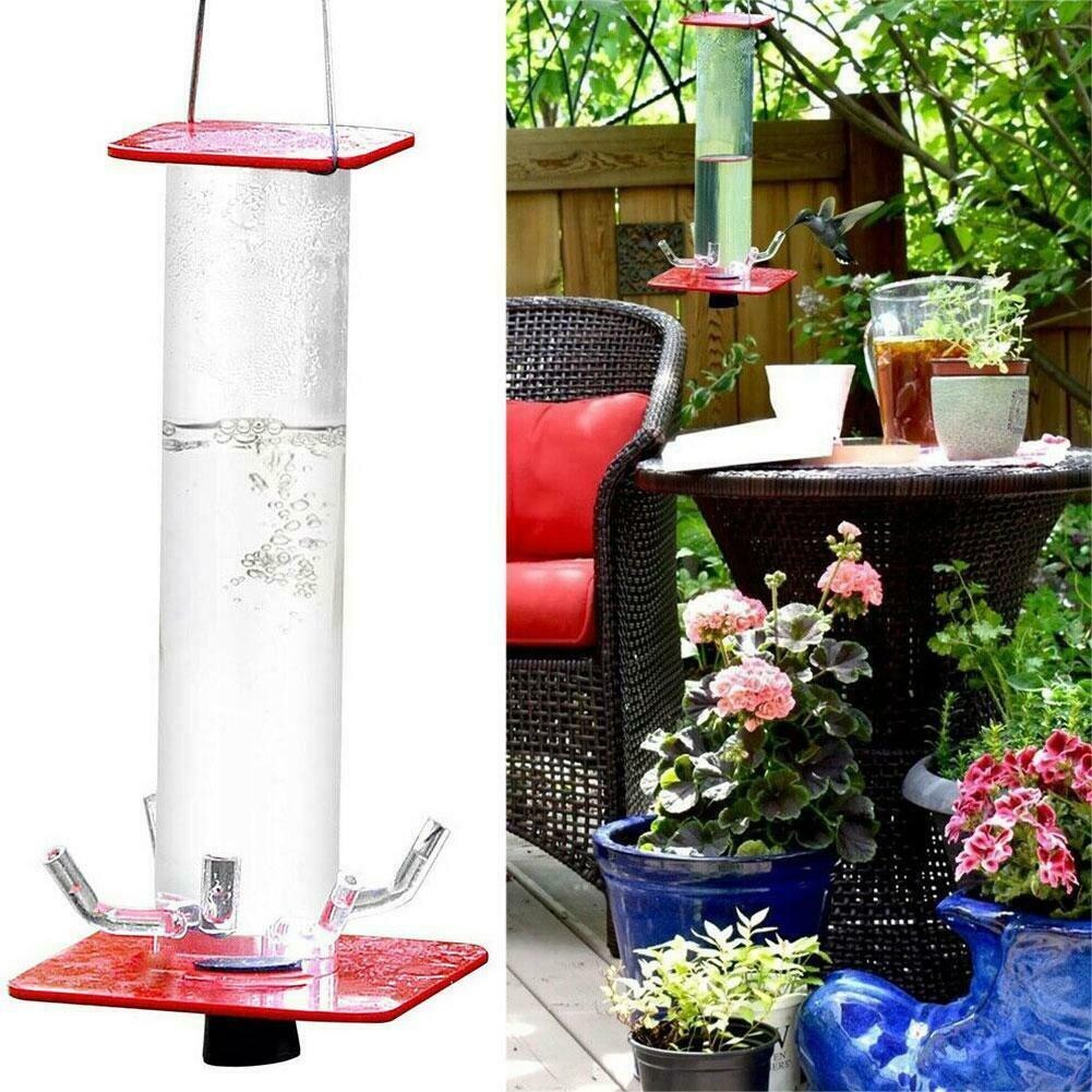 Hummingbird Feeder Unique Feeding System With Bright Transparent Tube