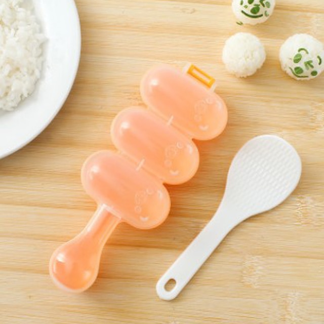 Molde para Sushi molde bola arroz triángulo molde para Sushi arroz molde Diy cocina Diy Sushi herramienta Sushi molde forma Onigiri molde para Sushi Stamper: Orange