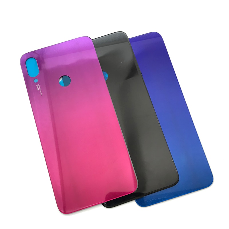 Capa traseira de vidro para xiaomi redmi, cobertura de bateria para celulares xiaomi redmi note 7 pro cobertura de vidro da bateria