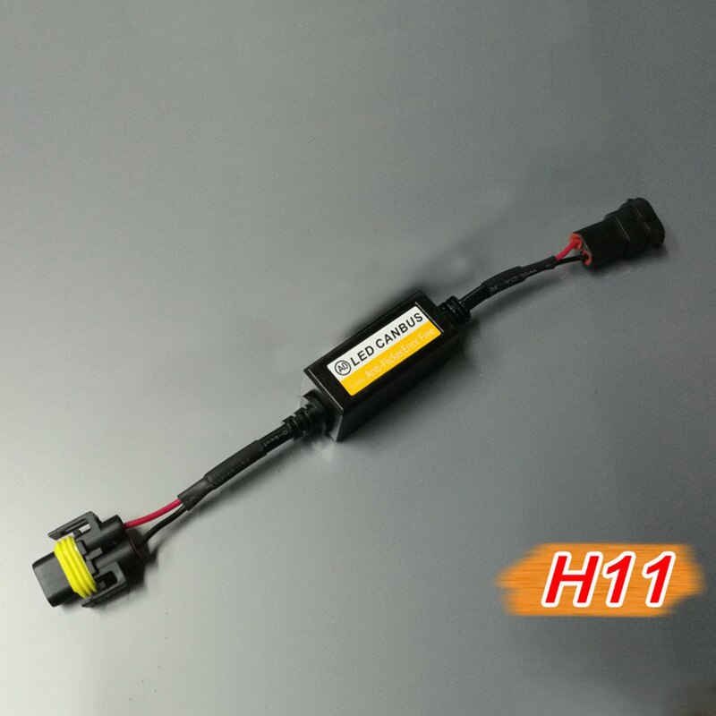 Universal  h1/h3 h4 h7 h8 h9 9005/9006/9012 anti-flimmer can-bus frontlight led decoder canceller feilfri motstandsbeskyttelse: H8 h9 h11