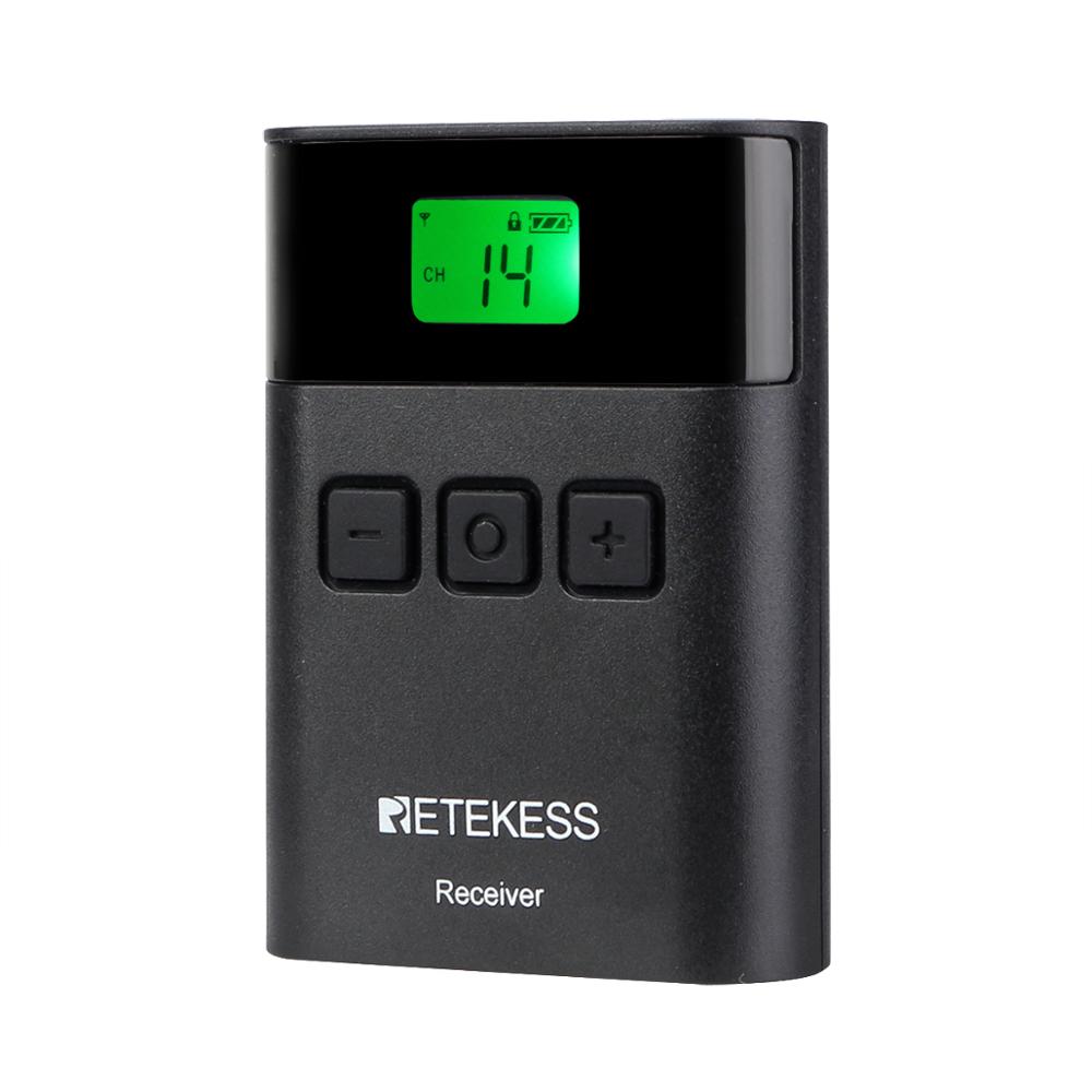 Retekess TT122 Tour Guide System Wireless Receiver for Church Translation System Traveling Museum Visit Conference