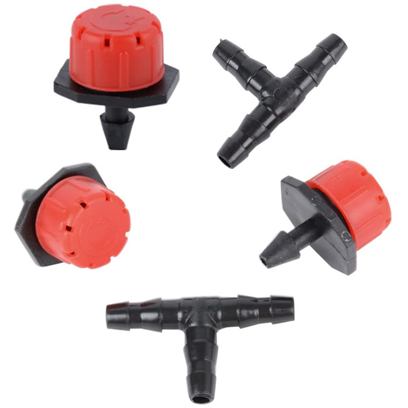 200 Adjustable Irrigation Drippers with Drip Irrigation Kit for Garden Watering Fitting