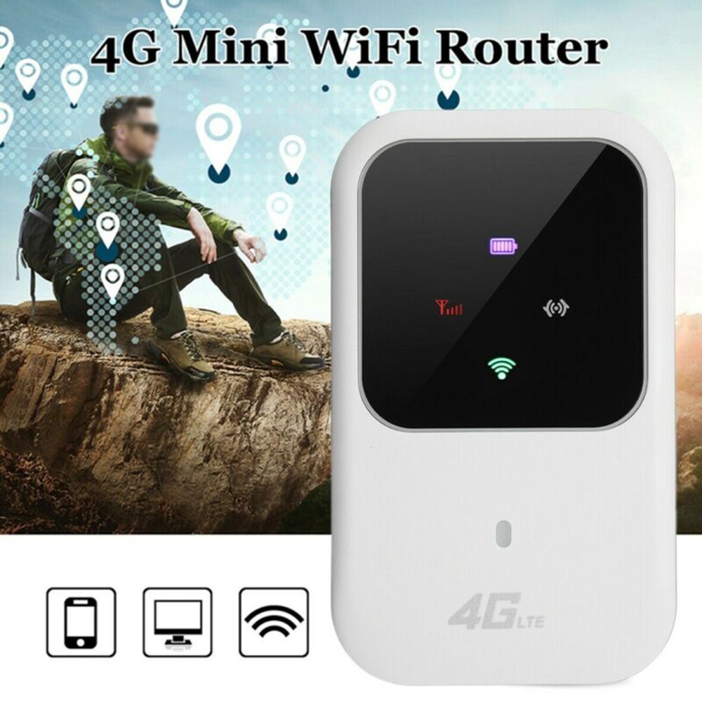 Portable 4G LTE Wifi Router Mobile Modem 150Mbps Hotspot SIM Card Slot Unlocked 150Mbps High Speed Internet Access