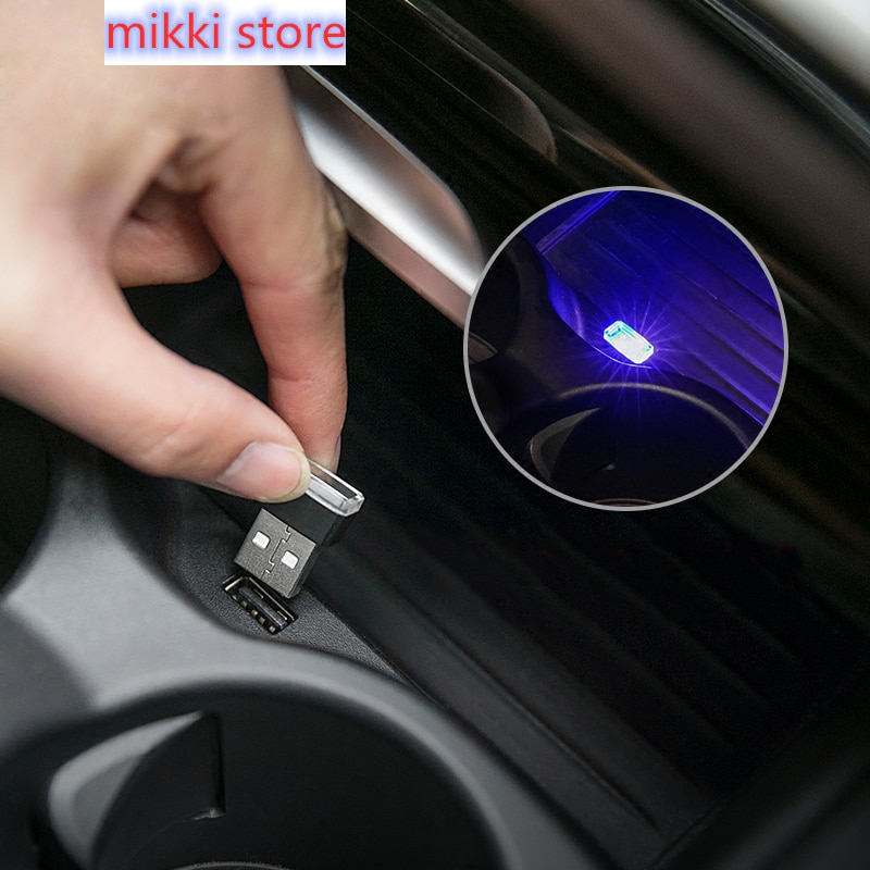 Porte-gobelet décoratif de voiture, boîte de rangement, lumière USB, pour Mercedes Benz GLC A B C E classe W205 coupé W213 W176 W246 GLE GLS GL