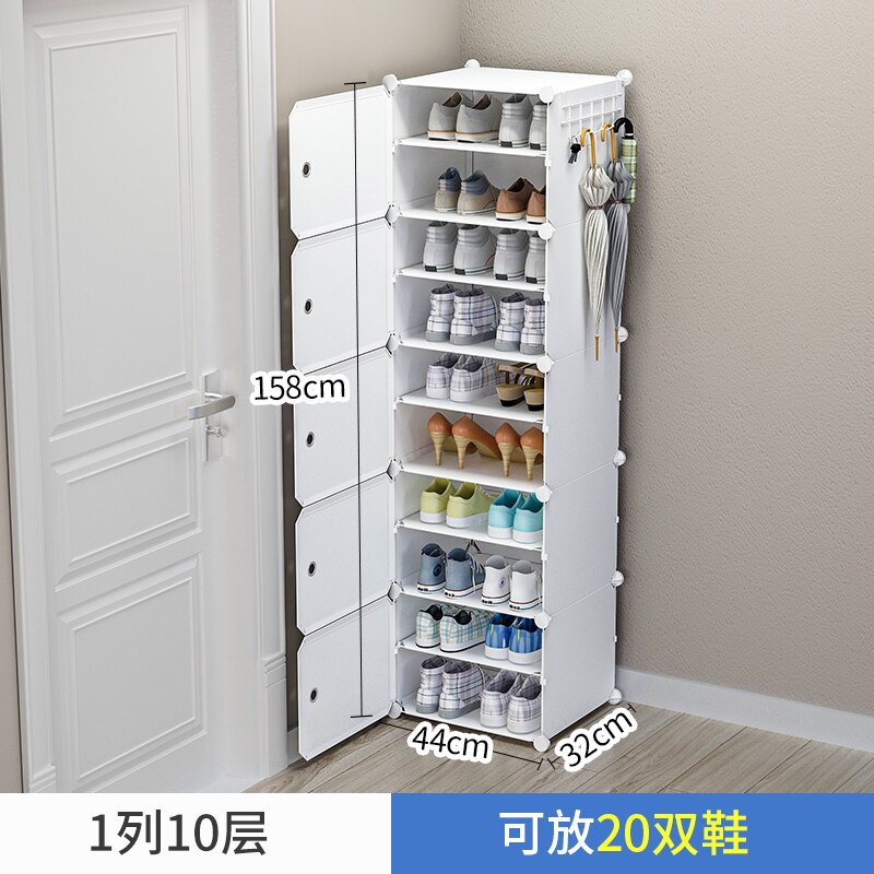 ABS Shoes Rack Simple Shelf Storage Portable Shoe Cabinet Dustproof Economical College Dormitory Space-Saving Useful Box