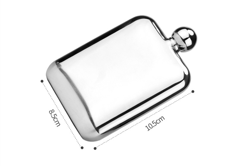 Alalinong A27 Food Grade Stainless Steel Hip Flask 6 OZ Whiskey Alcohol Pocket Flask Wine Flagon Flasks for Liquor