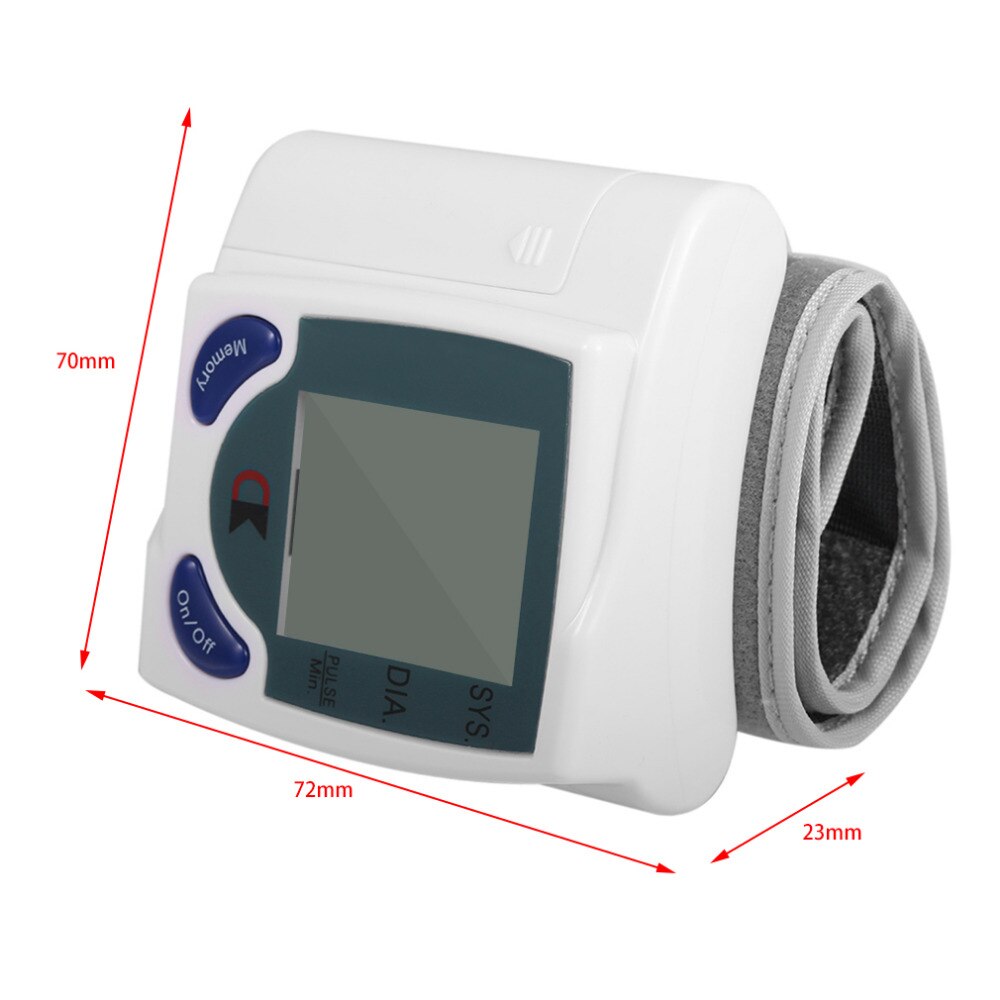 ACEHE Digital LCD Wrist Blood Pressure Monitors Meter Health Care Heart Beat Rate Pulse Measure Tonometer Sphygmomanometers