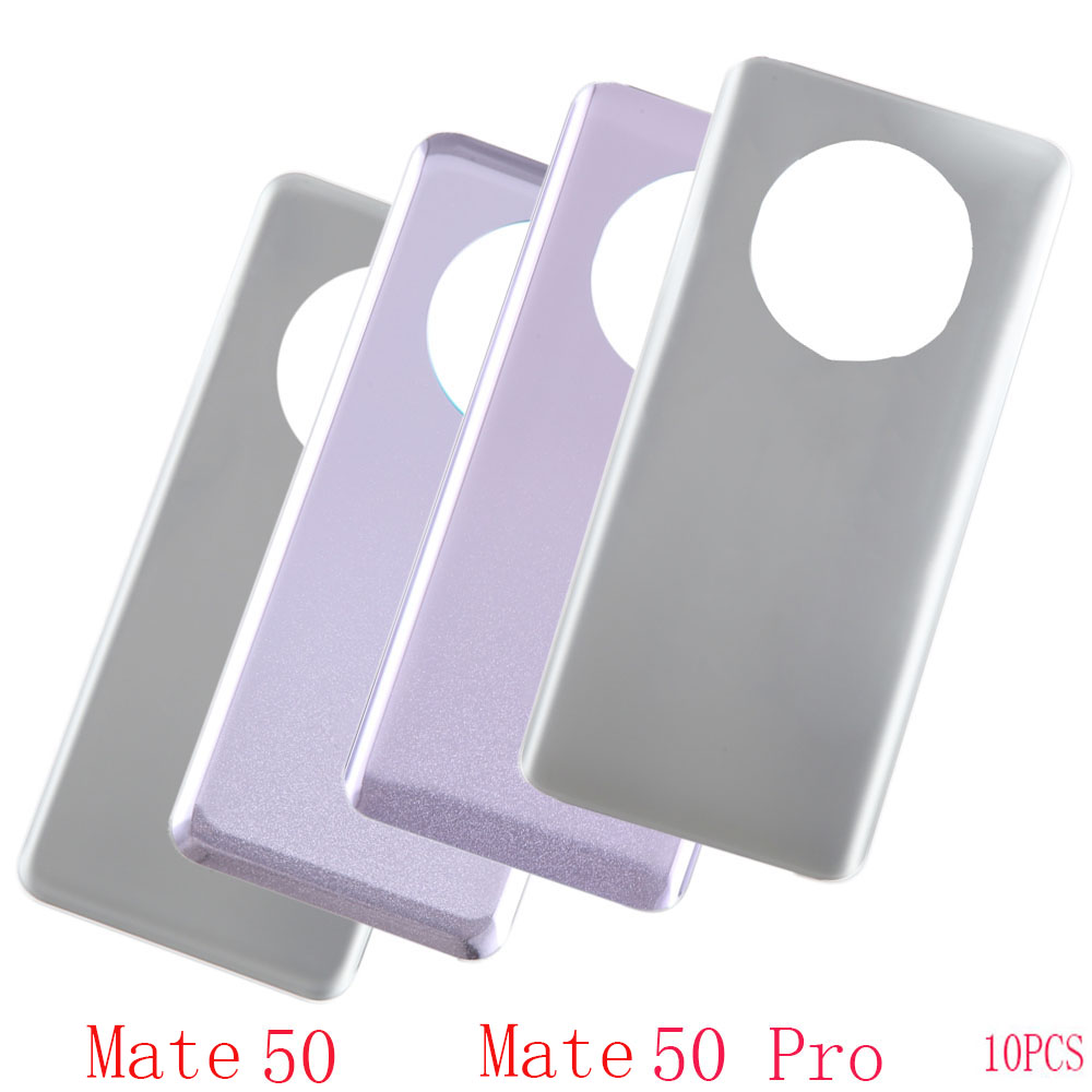 10PCS Back Glass Battery Cover Panel Replacement Kit For Huawei Mate 50 Pro Housing Chassis Core Rear Body Door