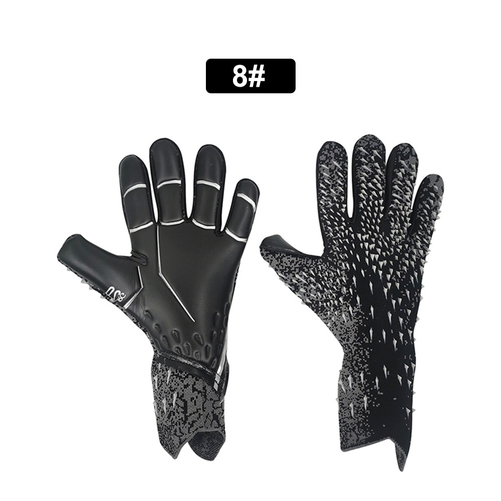 Professionele Voetbal Keeper Voetbal Handschoenen Anti-Slip Dikker Voetbal Keeper Handschoenen Vinger Bescherming Handschoenen Voetbal Equipmen: Blauw