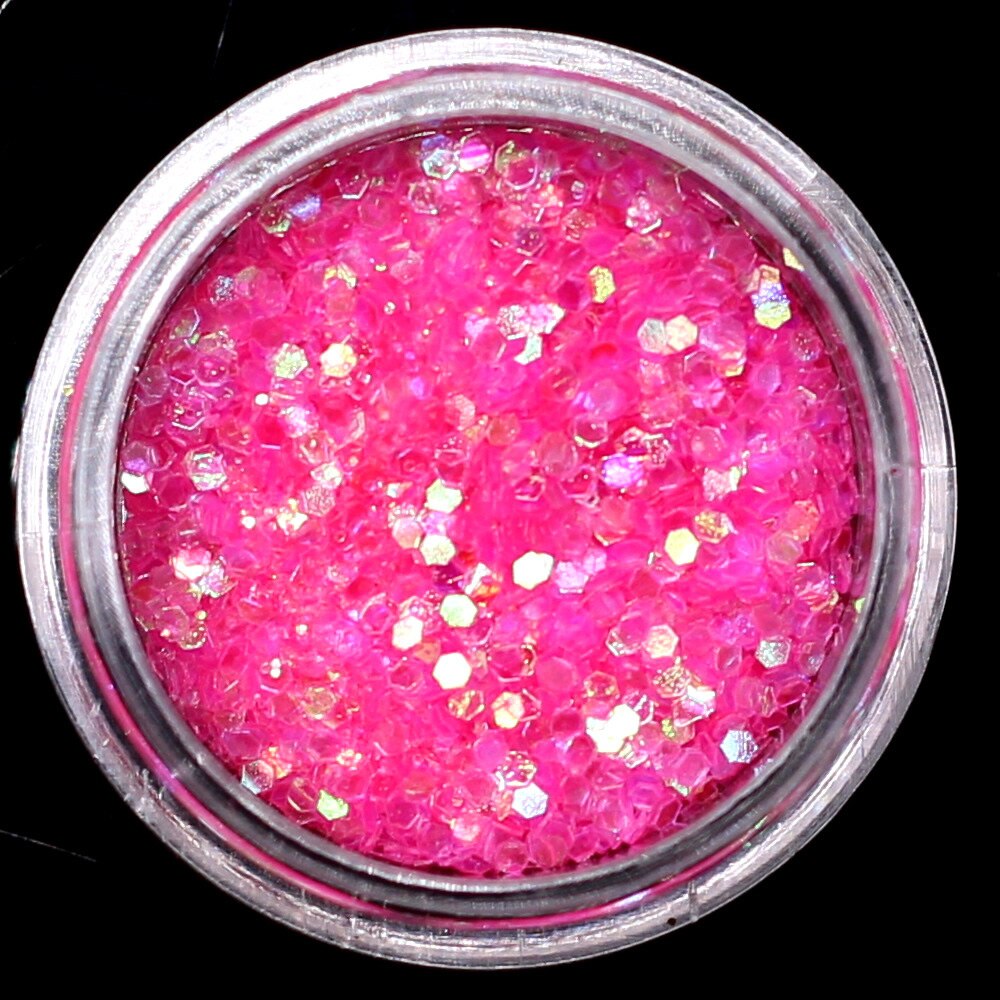 1 pièces AB ongle paillettes paillettes étoile lune coeur ongle Gel rond ongle paillettes holographique Pigment Nail Art décoration m3a505: Rouge