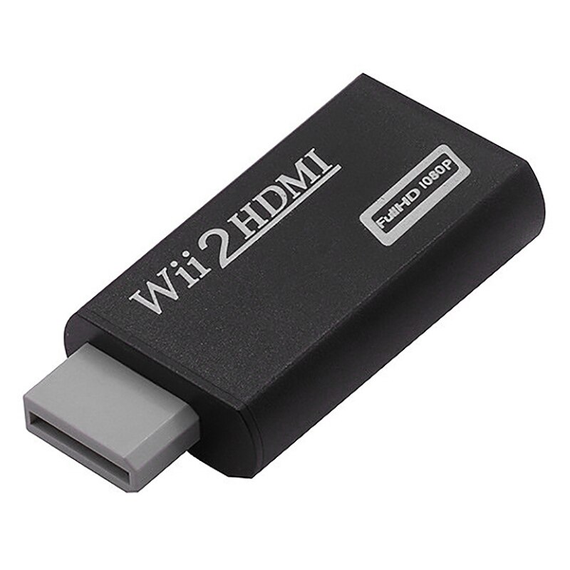 for WII to HDMI Converter, 1080P HD Output Connection Adapter, 3.5mm Jack o Output Converter(Black)